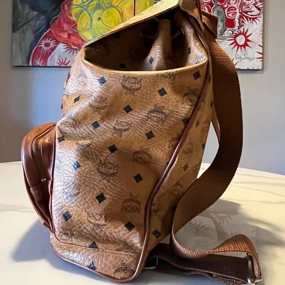 MCM Vintage Cognac Visetos Backpack + COA - Picture 7 of 16